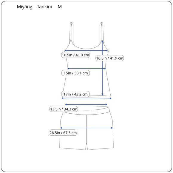 Miyang Maroon/White Striped Tankini Swimdress M ๐ - Picture 8 of 10